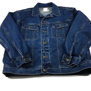 Wrangler Rugged Ware Denim Jean Jacket size Large
